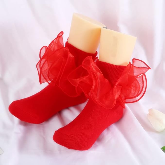 Toptim Newborn Baby-girls Socks and Bow Infant Toddler Ankle Socks