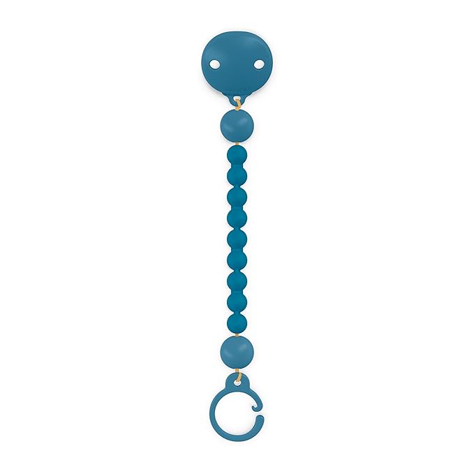 Suavinex Color Essence Silicone Baby Pacifier Clip, Single Piece 100% Soft Silicone Chain, Baby Accessories and Essentials, Designed in Spain (Deep Ocean)