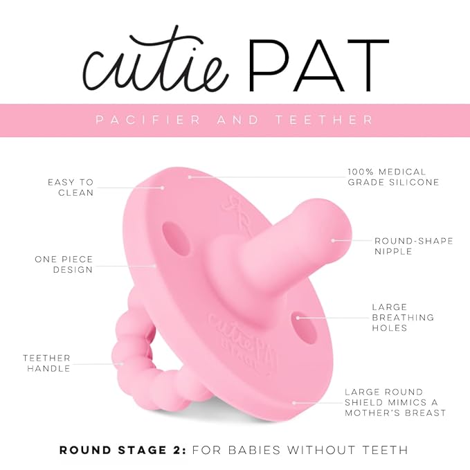 Ryan & Rose Cutie PAT Pacifier Teether (Stage 2, Taffy)