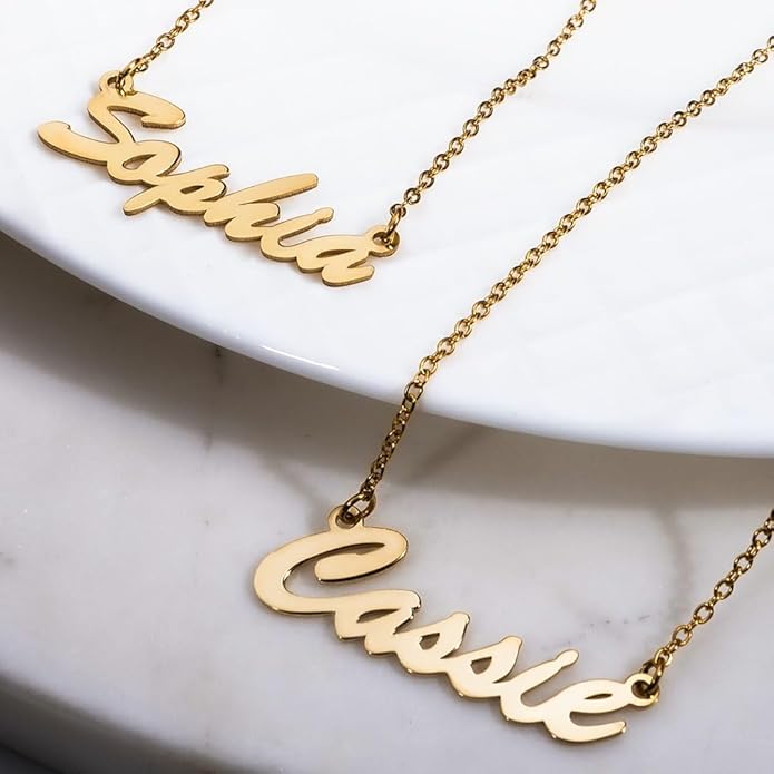 PicturesOnGold.com Custom Name Necklace For Women Personalized Name Necklace in Sterling Silver or Gold Necklace Personalized with any Name or Word