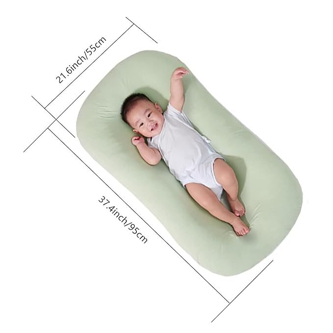 Baby Lounger - Baby Lounger for Newborn, Breathable & Soft Baby Nest Cover Co for Baby 0-12 Months, Baby Essentials Gifts, Portable Infant Lounger, Baby Snuggle Lounger Me (Blue-2)