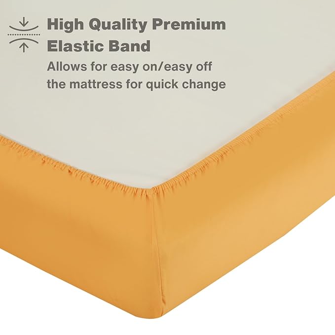 Everyday Kids 2 Pack Fitted Boys Crib Sheet, 100% Soft Breathable Microfiber Baby Sheet, Fits Standard Size Crib Mattress 28in x 52in, Nursery Sheet - Construction/Gold