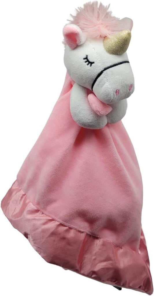 Unicorn Lovey Blanket for Baby | Large 20" x 20" Baby Lovey for Girls | Cute Unicorn Security Blanket for Babies and Toddlers