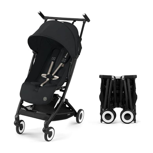 Cybex Libelle 2 Travel pockit Baby Stroller - Lightweight Carry-On Travel Stroller for Airplane with One-Hand Recline, Compatible with CYBEX Car Seats, Magic Black
