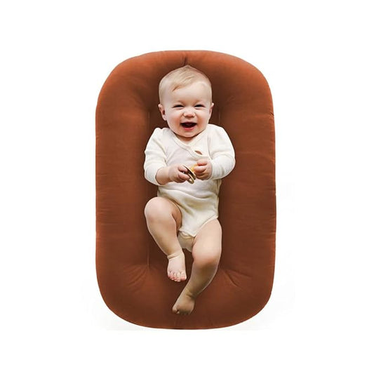 Baby Lounger - Baby Lounger for Newborn, Breathable & Soft Baby Nest Cover Co for Baby 0-12 Months, Baby Essentials Gifts, Portable Infant Lounger, Baby Snuggle Lounger Me (Brown2)