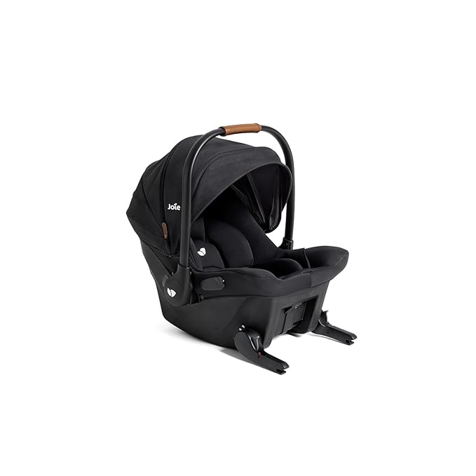 Joie Ginger and Mint Latch Travel System – 4-in-1 Travel System with Base-Free Infant Car Seat & Stroller, Built-in Latch for Easy Install and an Included All-Terrain Stroller (Shale Dark)
