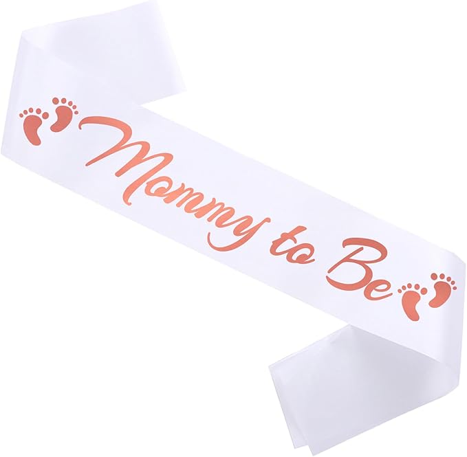 2pcs Mommy to Be and Daddy to Be Sash, Maternity Photo Prop Sash for New Mom Dad Baby Shower Party Gender Reveal Supplies Decorations, Black+White