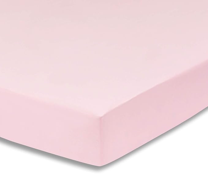 Everyday Kids Fitted Crib Sheet, 100% Soft Breathable Microfiber Baby Sheet, Fits Standard Size Crib Mattress 28in x 52in, Pink Nursery Sheet