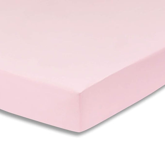 Everyday Kids Fitted Crib Sheet, 100% Soft Breathable Microfiber Baby Sheet, Fits Standard Size Crib Mattress 28in x 52in, Pink Nursery Sheet