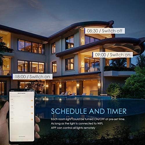 TALOYA 18 Inch Flush Mount Light Fixture Led,Compatible with Alexa Google Assistant Smart Life App,Sleek Round Ceiling Fixture,36+4W Main Light and RGB Night Light Adjustable,Enabled by 2.4G Wi-Fi