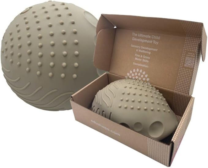 Edushape Texture-iffic Sensory Ball for Baby - 7" Baby Ball for Kids with 8 Sections of Different Tactile Patterns