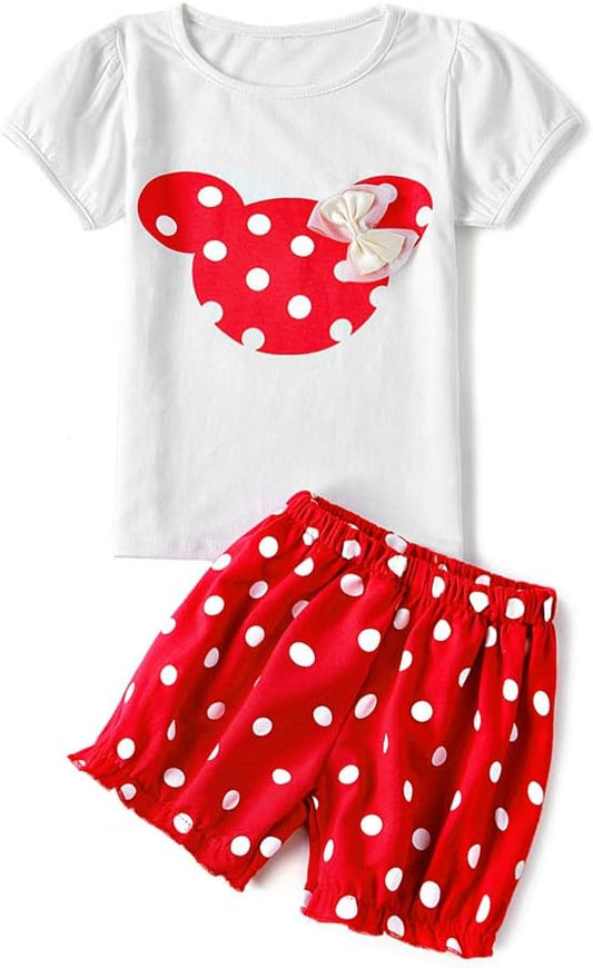Cute Toddler Baby Girls Clothes Set Long Sleeve T-Shirt and Pants Kids 2pcs Outfits