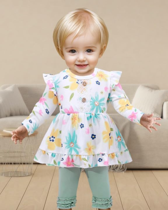 Baby Girl Clothes Toddler Girl Outfits Ruffle Shirt Pants Cute Infant Outfit Set Baby Girl Fall Winter Clothes