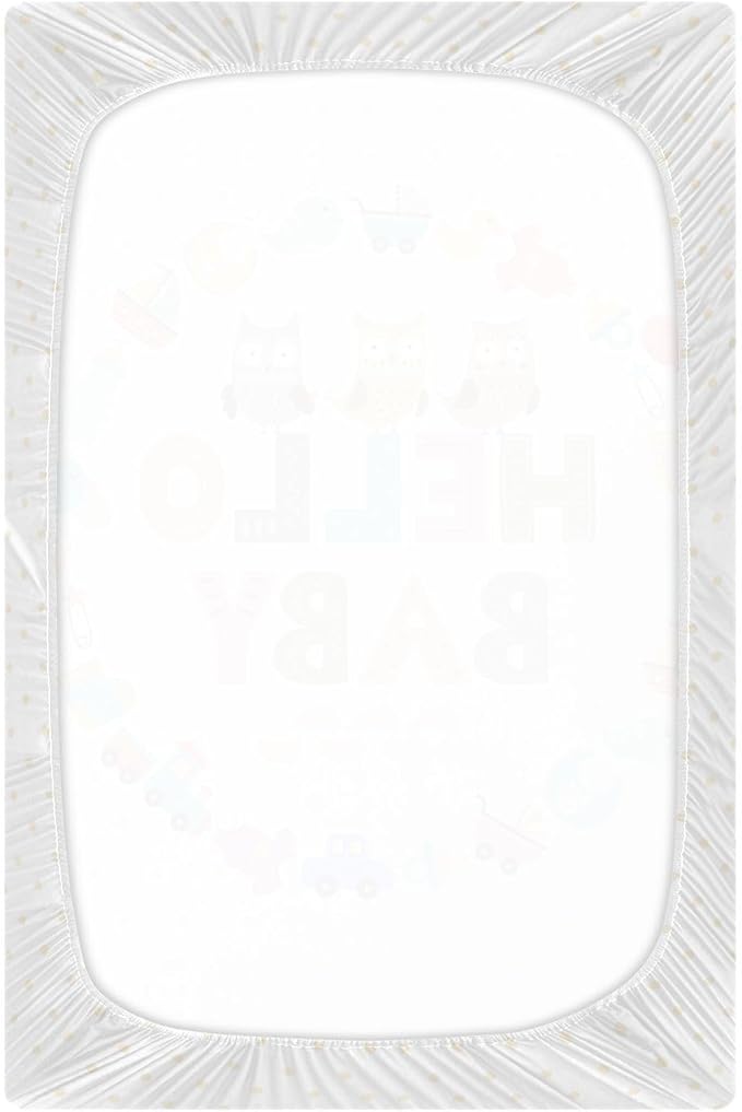 Baby Crib Sheets Cute Owls Crib Sheets for Boys Girls,Neutral Bassinet Toddler Bed Play Sheets Breathable Soft and Portable 52 * 28 * 9in