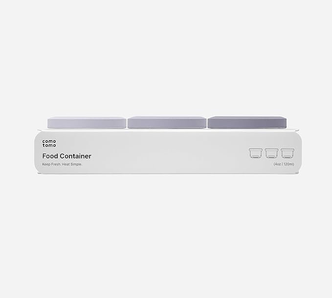 Comotomo 'Smart Vent' Food Container, Gray, Set of 3