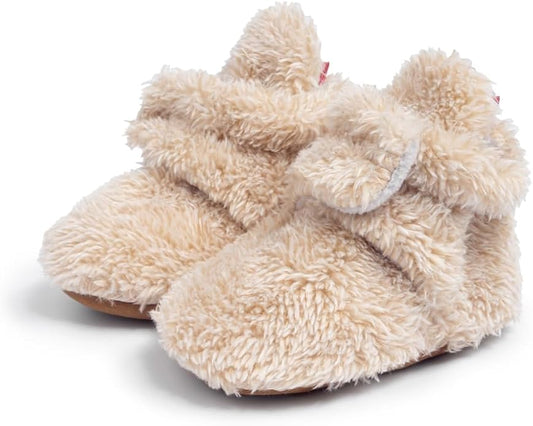 Sawimlgy Newborn Infant Baby Girl Boy Cotton Booties Stay On Sock Slippers Soft Bedroom Shoes Non-Skid Ankle Boots With Grippers Toddler Crib Warm Shoe First Walker Birthday Shower