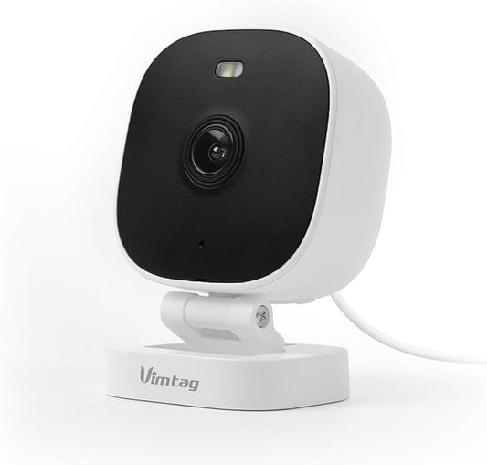 VIMTAG Security Camera, 3.5K/6MP Outdoor/Indoor Wired Plug-in 2.4G Wi-Fi Spotlight Camera for Home Security, 2-Way Audio/Color Night Vision/Human/Motion/Sound Detection, Support Alexa/Up to 512G Card