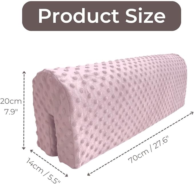 Wonder Space Toddlers' Bed Rail Bumpers Protecter - Children's Bed Guardrail Padding - Anti-Collision | Increased Height | Fall Prevention - Easy InstallEnhanced Safety Mostly Fit (2.3ft, Pink)
