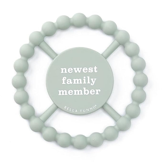 Bella Tunno Happy Teether – Soft & Easy Grip Baby Teether Toy, Silicone Teether Ring to Help Soothe Gums, Non-Toxic and BPA Free, Family Member