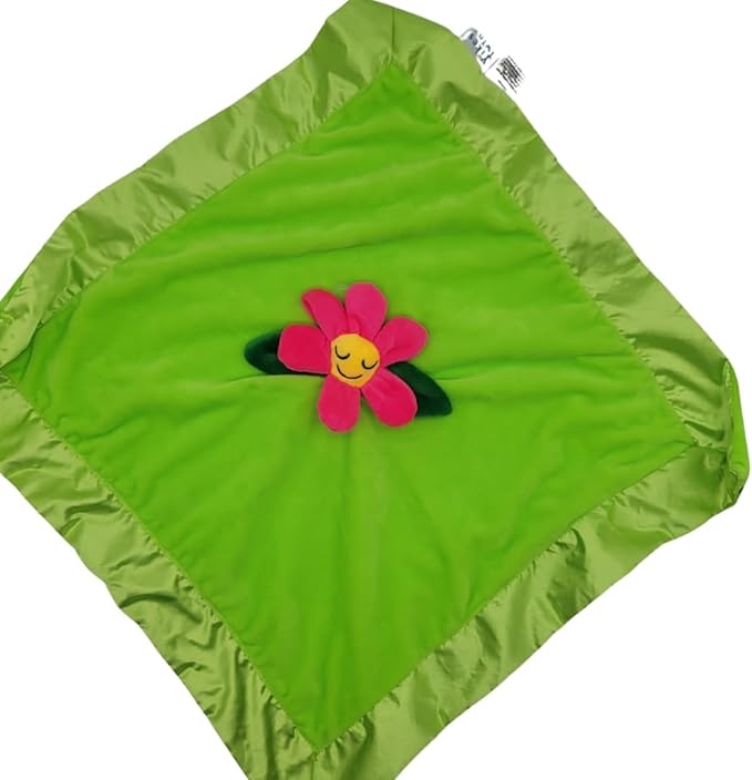 Flower Lovey Blanket for Baby | Large 20" x 20" Baby Lovey for Girls | Cute Flower Security Blanket for Babies and Toddlers