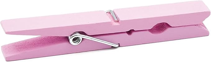 Juvale Wooden Clothespins for Classroom Decor - 100 Pack, Pink, Modern - Laundry Clips, Photo Clips & Craft Clothespins