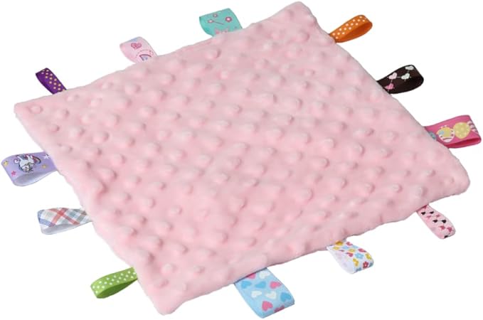 CREVENT Soft Plush Animal Face Security Blankets for Boys and Girls, Great Gifts for Birthday Baby Shower (Hugging Bunny + Tag)