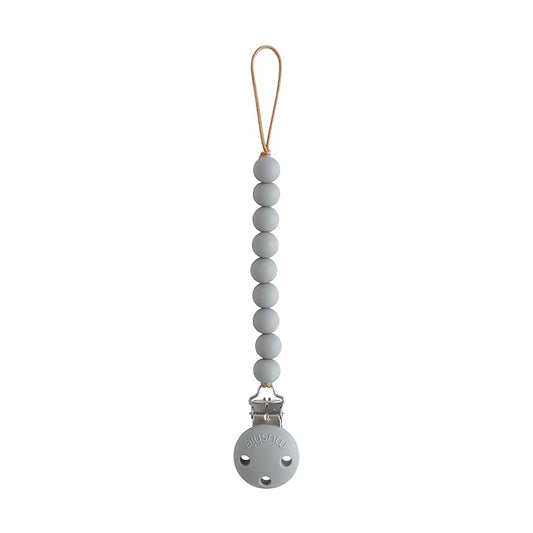 mushie 100% Silicone Baby Pacifier Clip BPA Free | Hera (Stone)