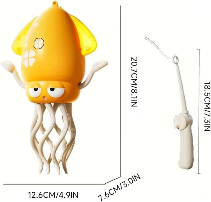 Magic Dancing Octopus Toy - Smart Obstacle-Dodging Robot with LED Light Show & Music, USB Rechargeable Tummy Time Squid Toy for Babies | Electric Crawling Octopus | Interactive Gift for Kids 3+