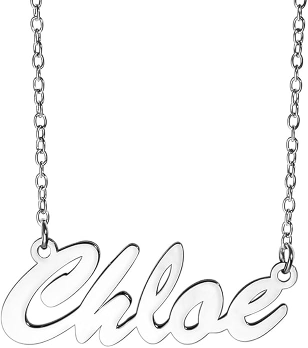 PicturesOnGold.com Custom Name Necklace For Women Personalized Name Necklace in Sterling Silver or Gold Necklace Personalized with any Name or Word