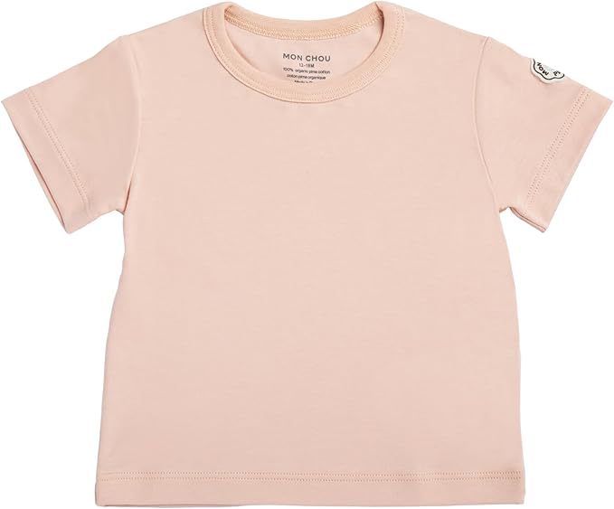 Mon Chou Premium Short Sleeve Shirt - Ultra Soft, 100% Pima Cotton Crew Neck Baby T Shirts - Organic Cotton Baby Clothes