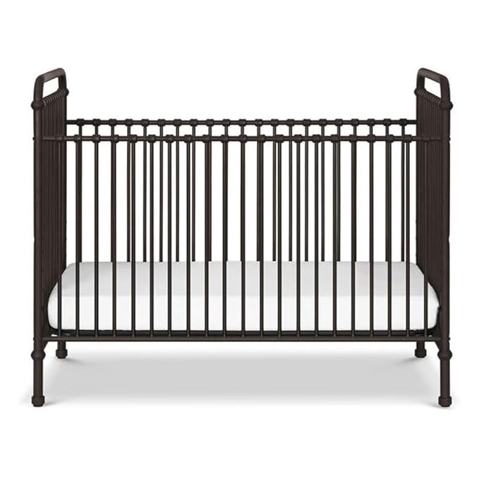 Namesake Abigail 3-in-1 Convertible Metal Crib in Vintage Iron, Greenguard Gold Certified
