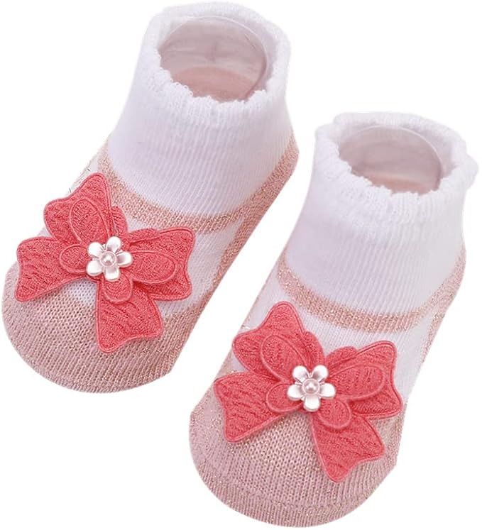 Toptim Newborn Baby-girls Socks and Bow Infant Toddler Ankle Socks