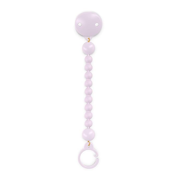 Suavinex Color Essence Silicone Baby Pacifier Clip, Single Piece 100% Soft Silicone Chain, Baby Accessories and Essentials, Designed in Spain (Lavender)