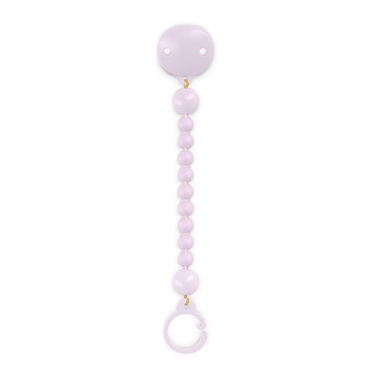 Suavinex Color Essence Silicone Baby Pacifier Clip, Single Piece 100% Soft Silicone Chain, Baby Accessories and Essentials, Designed in Spain (Lavender)