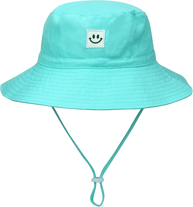 MaxNova Baby Sun Hat Smile Face UPF 50+ Toddler Bucket Hat for Boys Girls 0-7 Years