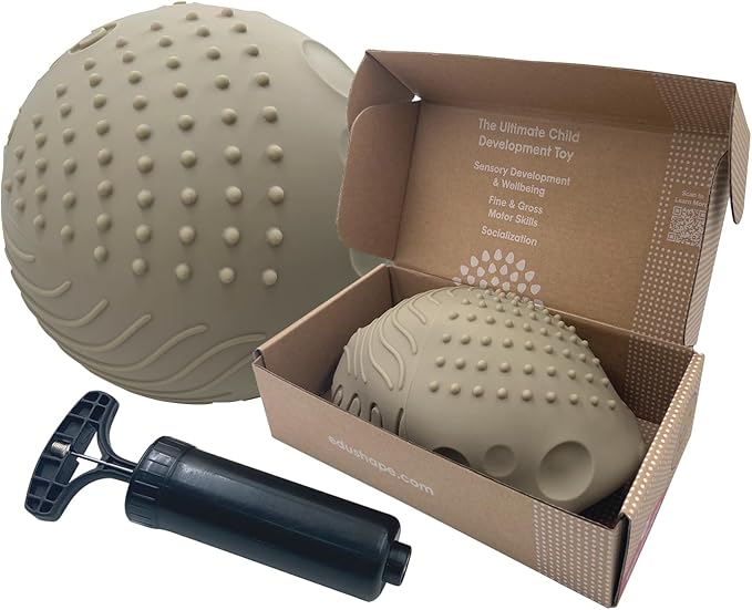 Edushape Texture-iffic Sensory Ball for Baby - 7" Baby Ball for Kids with 8 Sections of Different Tactile Patterns