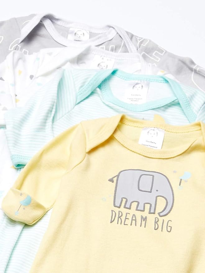 Gerber unisex-baby Baby Boy and Girls 4-pack Sleeper Gown