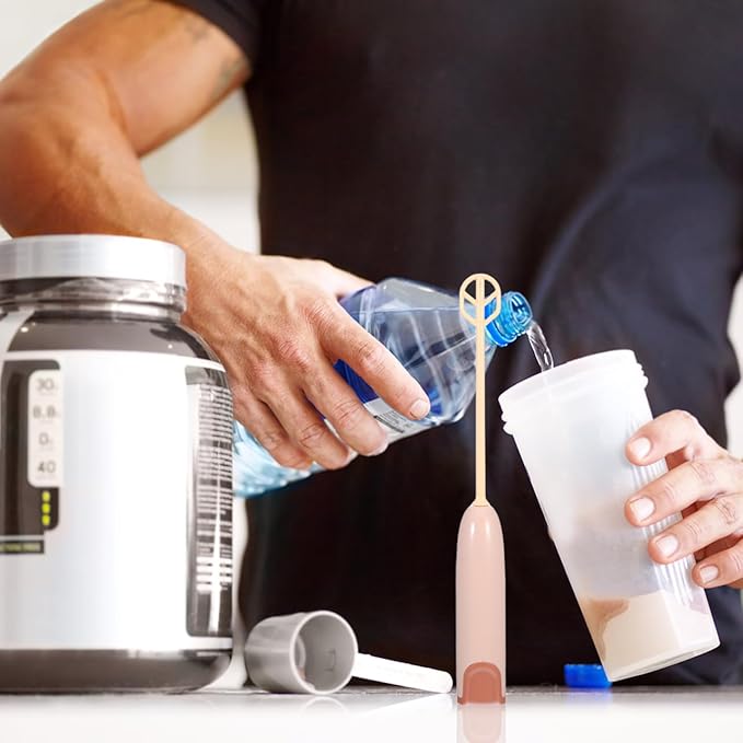 MAGICLULU Handheld Electric Mixer Small Portable Drink Infant Milk Powder Mixer with 2 Stirring Sticks