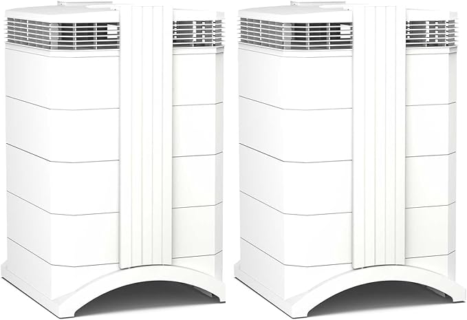 IQAir HealthPro Compact XE Air Purifier - 2-Pack - Compact HyperHEPA Fration for Rooms up to 2480 sq ft - Allergens, Smoke, Dust, Mold, Pet Dander, Swiss Made, WiFi Enabled