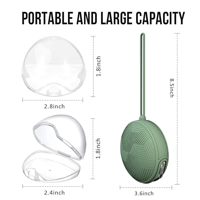 Smlpuame Pacifier Holder Case,BPA Free Portable Pacifier Storage Container,Silicone Baby Pacifier Cover Pouch for Diaper Bag Stroller,Travel Outdoor Activities,Easy to Clean(Muted)