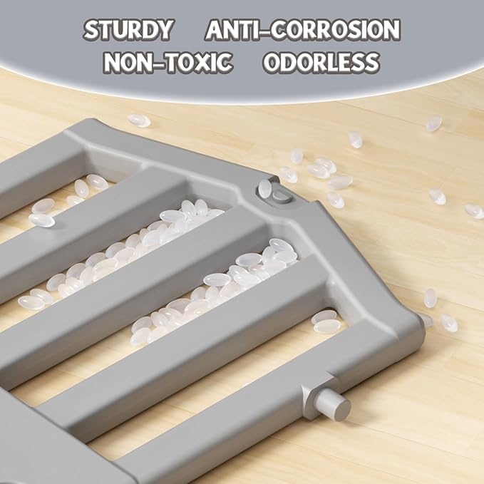 KORIMEFA Toddler Slide Set, 8 in 1 Kids Slide, Indoor Outdoor Slide for Toddlers Age 1-3, Toddler Playset with Basketball Hoop and Tunnel, Toddler Indoor Outdoor Playground