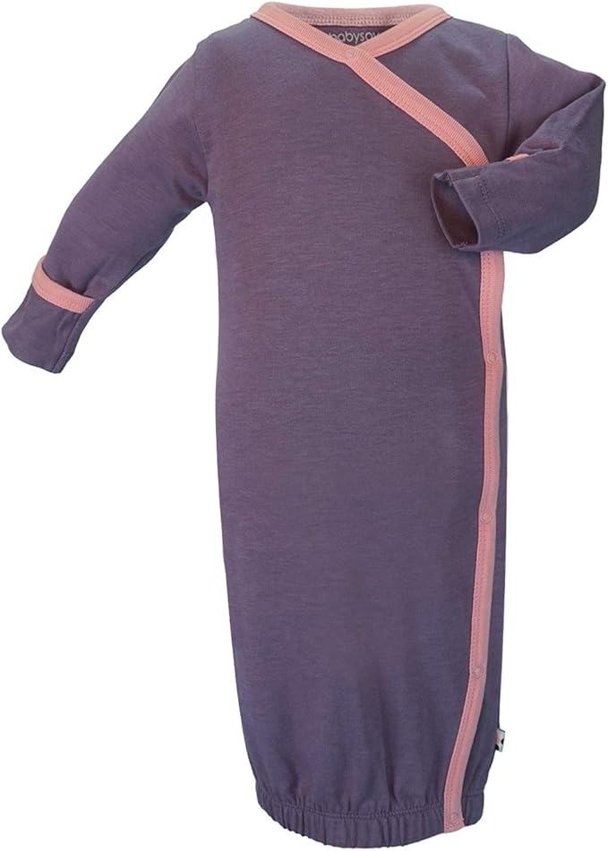 Babysoy Newborn Baby Kimono Wrap Around Snap Sleeper Gown Sack Bundler