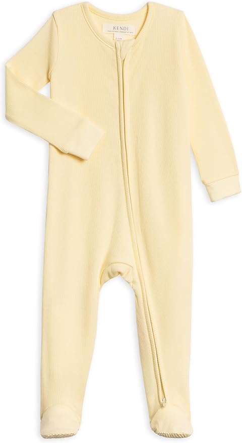 Colored Organics Baby Zip-Up Footed Sleeper with 2-Way Zipper - Newborn Organic Cotton Pajamas