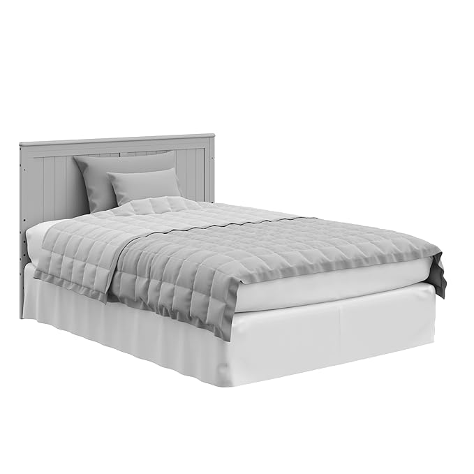 Graco Hadley All-in-One Convertible Crib & Changer (Pebble Gray) – GREENGUARD Gold Certified, Fits Standard Crib Mattress, Converts to Toddler Bed and Full Bed, 4 Adjustable Mattress Heights