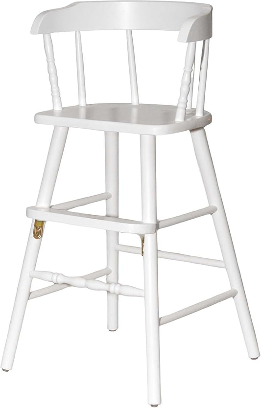 Sargent's Sons Amish Style Wooden Youth Chair, Desk Chair, Youth Dinning Chair with Step & Arms (White Finish)