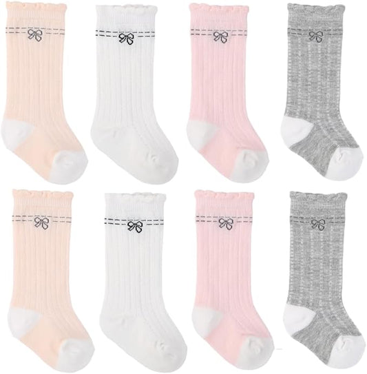 Toptim Newborn Baby-girls Socks and Bow Infant Toddler Ankle Socks