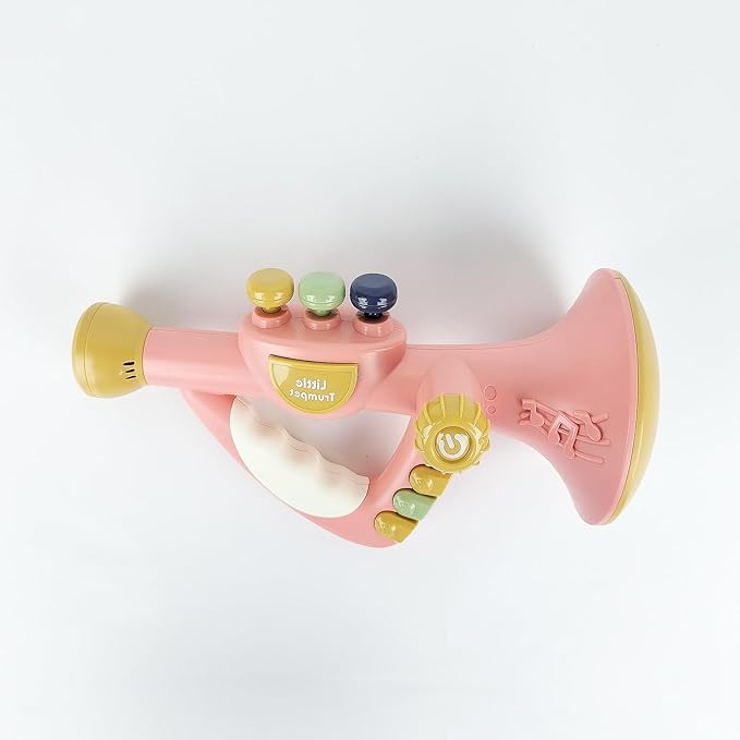 Musical Toys for Kids, Little Trumpet Toy for Toddlers, Blow Horn Baby Educational Toys, Infants Music Toy for Girls Boys Ages 1 2 3 Years Old (Pink)