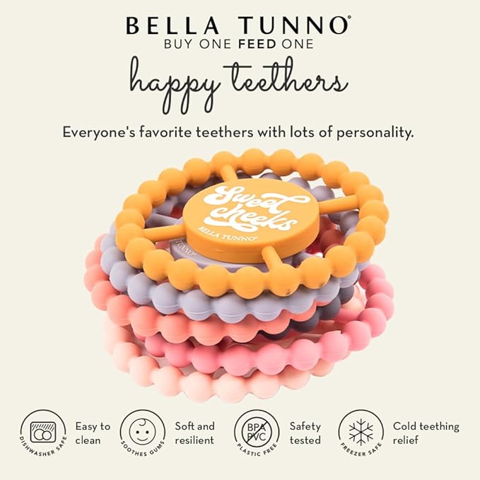 Baby Teether by Bella Tunno, Silicone Teethers for Babies 3-6 months, 6-12 months, Baby Toys, Pacifier, Teething Relief, Boys, Girls, Hunk