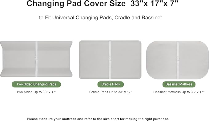Muslin Changing Pad Cover for Baby Girls Boys-2 Pack 17"x 33" Cotton Soft Breathable Diaper Changing Pad Cover-Cozy Changing Pad Sheets-Neutral Baby Showers Gift-Taupe Brown & Light Beige