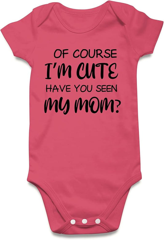UNIFACO Unisex Baby Funny Saying Outfit Short and Long Sleeve Bodysuits Romper 0-18M